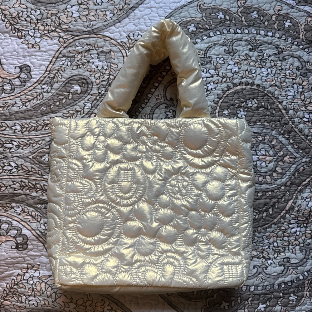 Urban Outfitters Cream Quilted Tote